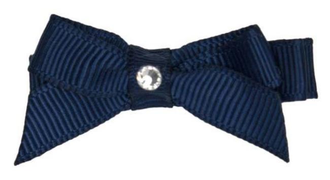 Picture of Bella's Bows Dot Bow Navy Blue
