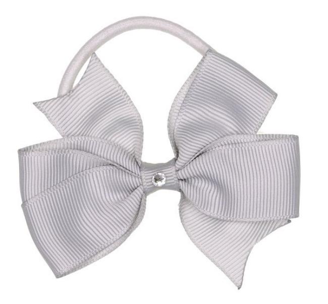 Picture of Bella's Bows Nina Bow Elastic - Silver Grey