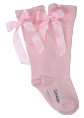 Picture of Carlomagno Socks Satin Bow Knee High - Pink