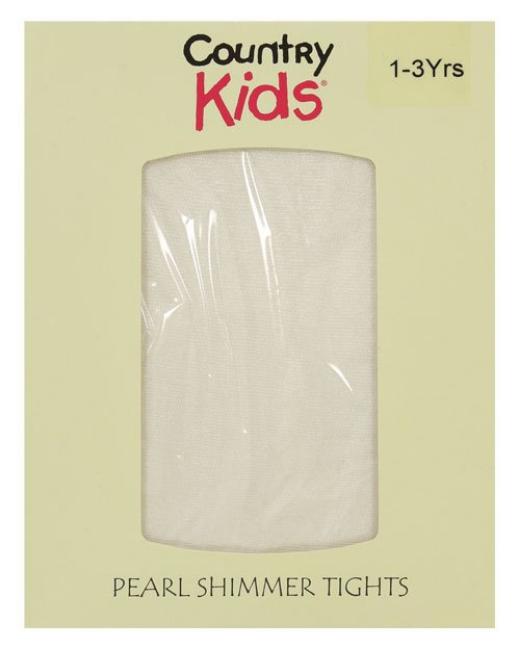 Picture of Country Kids Pearl Shimmer Party Tights - Ivory