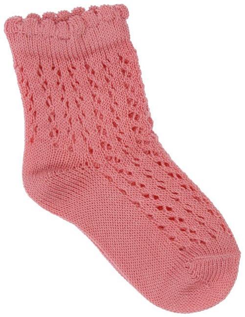 Picture of Carlomagno Socks Diamond Knit Ankle Socks - Blush Pink