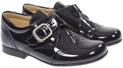 Picture of Panache Gull Wing Buckle Shoe - Navy Patent