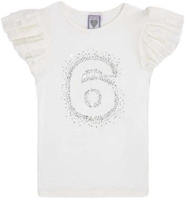 Picture of Angel's Face Birthday Ruffle Top '6' - Cream
