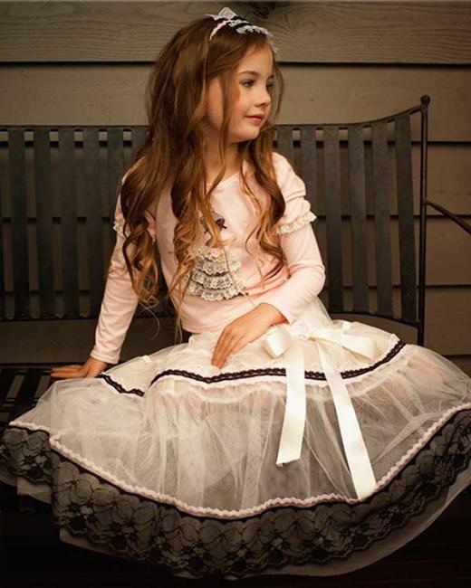 Picture of Dollcake No Surprise Tulle Skirt Cream