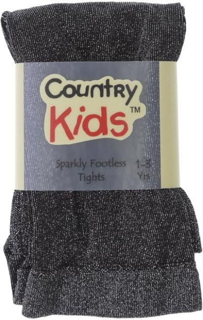 Picture of Country Kids Sparkly Footless Tights - Black
