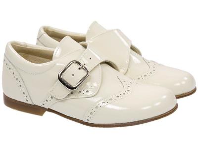 Picture of Panache Gull Wing Buckle Shoe - Cream Patent