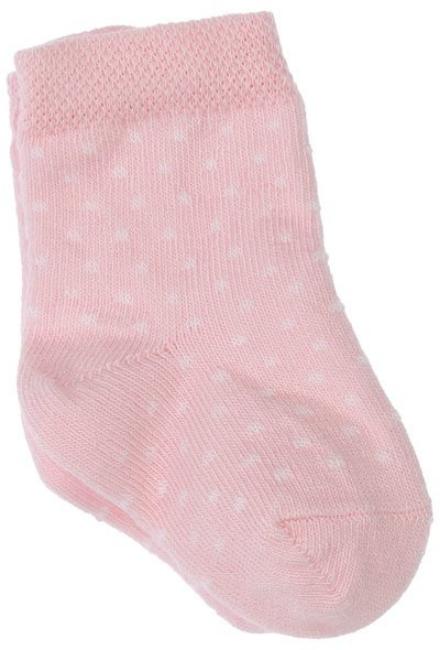 Picture of Carlomagno Socks Newborn Spotty Ankle Socks - Pink & White
