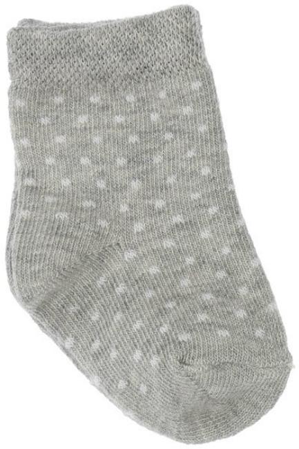 Picture of Carlomagno Socks Newborn Spotty Ankle Socks - Grey & White