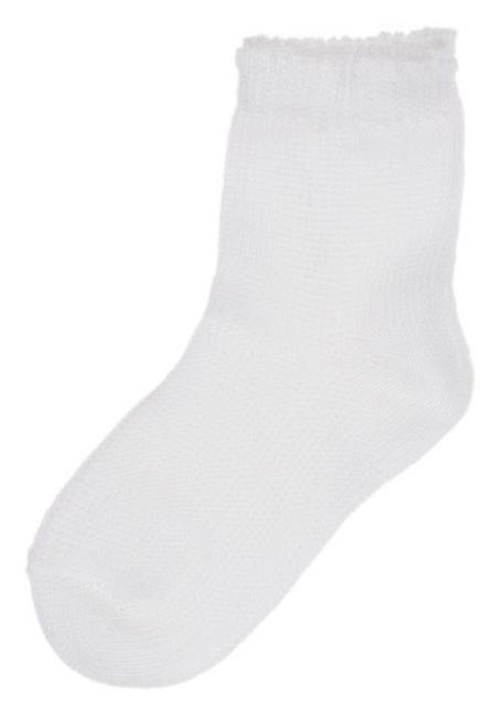 Picture of Carlomagno Socks Plain Ankle Silky Knit - White