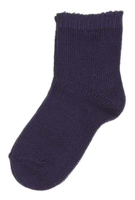 Picture of Carlomagno Socks Plain Ankle Silky Knit - Navy