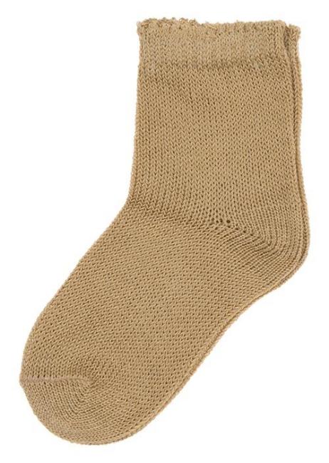 Picture of Carlomagno Socks Plain Ankle Silky Knit - Camel