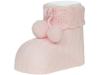 Picture of Carlomagno Socks Newborn Ribbed Pom Pom Ankle Socks - Pink
