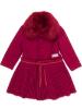 Picture of Piccola Speranza Pleated Coat Faux Fur Collar - Red
