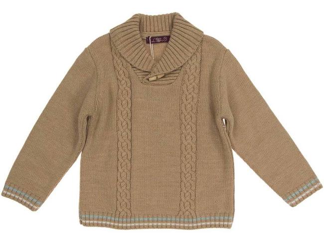 Picture of Loan Bor Boys Knitted Sweater - Camel