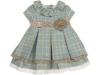 Picture of Loan Bor Girls Empire Dress - Green & Beige