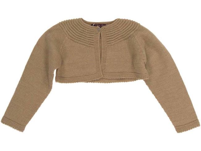 Picture of Loan Bor Girls Knitted Bolero - Camel