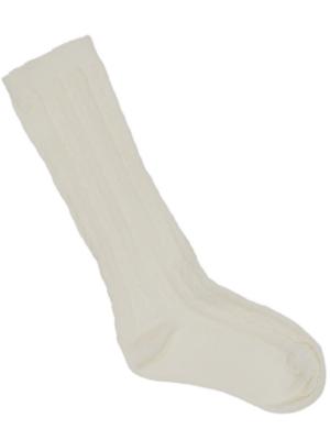 Picture of Carlomagno Socks Cable Knee High Sock Cream