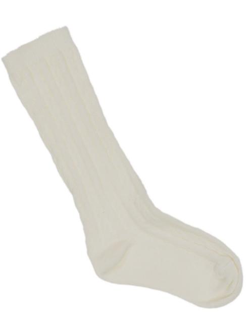 Picture of Carlomagno Socks Cable Knee High Sock - Cream