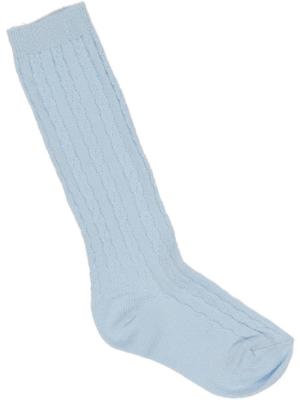 Picture of Carlomagno Socks Cable Knee High Sock - Celeste Blue