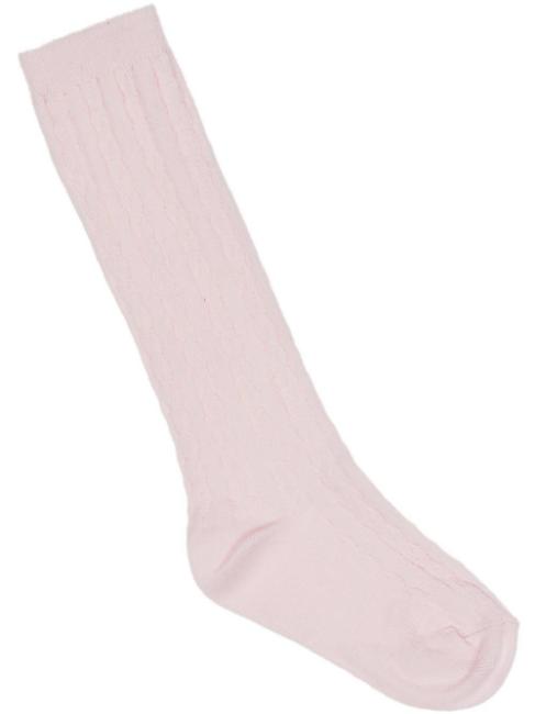 Picture of Carlomagno Socks Cable Knee High Sock Rosa Pink