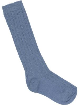 Picture of Carlomagno Socks Cable Knee High Sock - Francia Blue