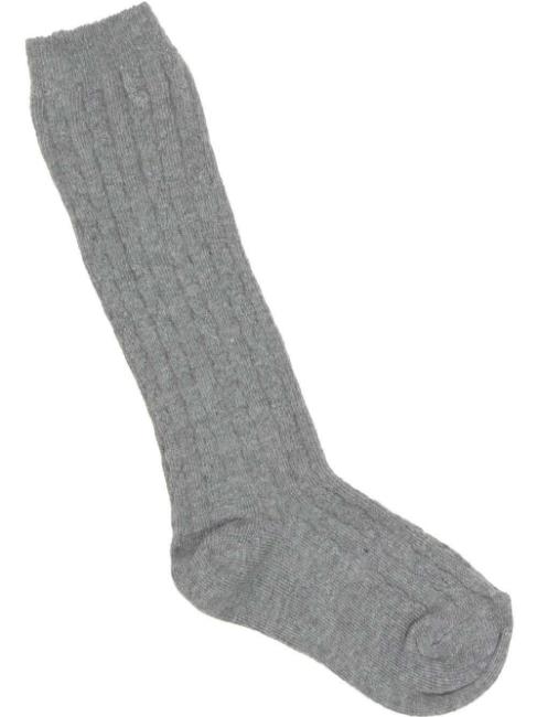 Picture of Carlomagno Socks Cable Knee High Sock Grey