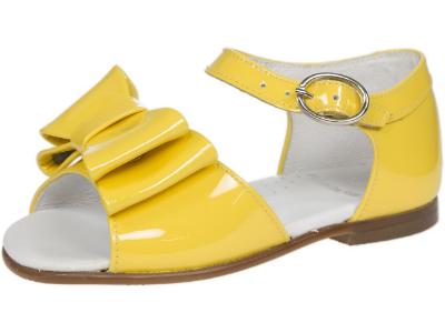 Picture of Panache Bunty Big Bow Toddler Girls Sandal - Dark Yellow