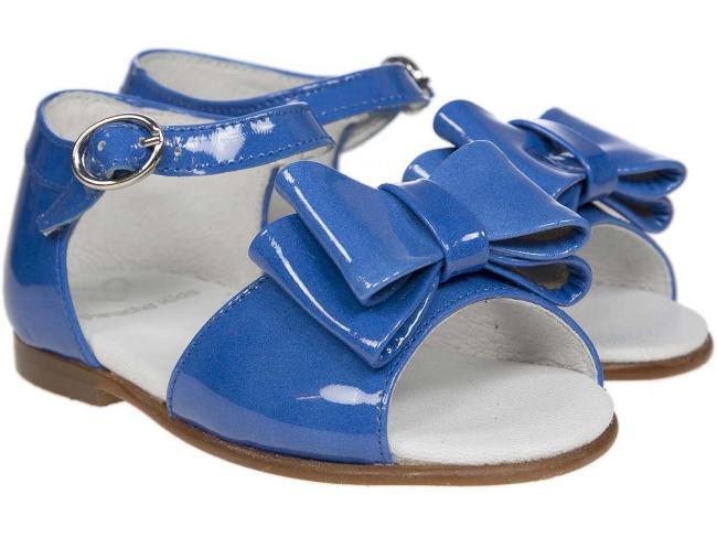 Picture of Panache Bunty Big Bow Girls Sandal -New Mar Blue