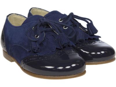 Picture of Panache Boys Fringe And Tassel Shoe Marine Blue