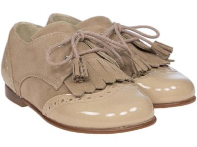 Picture of Panache Boys Fringe And Tassel Shoe Taupe