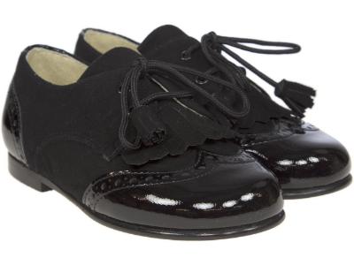 Picture of Panache Boys Fringe And Tassel Shoe - Black