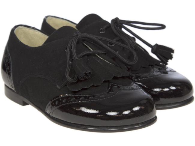 Picture of Panache Boys Fringe And Tassel Shoe - Black