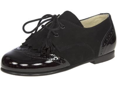 Picture of Panache Boys Fringe And Tassel Shoe - Black