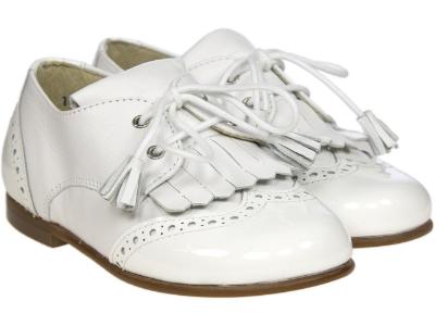Picture of Panache Boys Fringe And Tassel Shoe - White