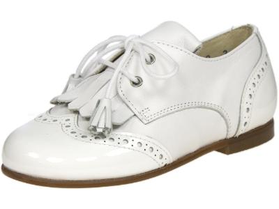 Picture of Panache Boys Fringe And Tassel Shoe - White