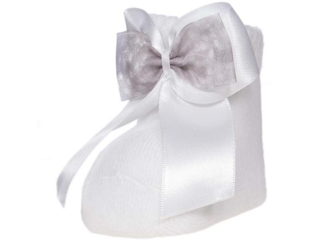 Picture of Dorian Gray Socks Polka Dot Bow Baby Sock White