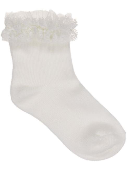 Picture of Dorian Gray Socks Tulle And Lace Ruffle Ankle Sock Cream
