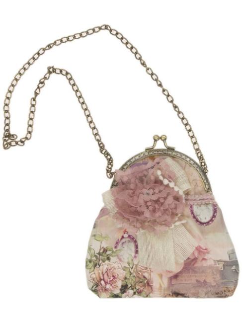 Picture of Loan Bor Floral Bag With Chain Rose Pink