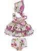 Picture of Loan Bor Toddler Dress Bonnet Panties Set -Pink