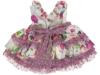 Picture of Loan Bor Toddler Dress Bonnet Panties Set -Pink
