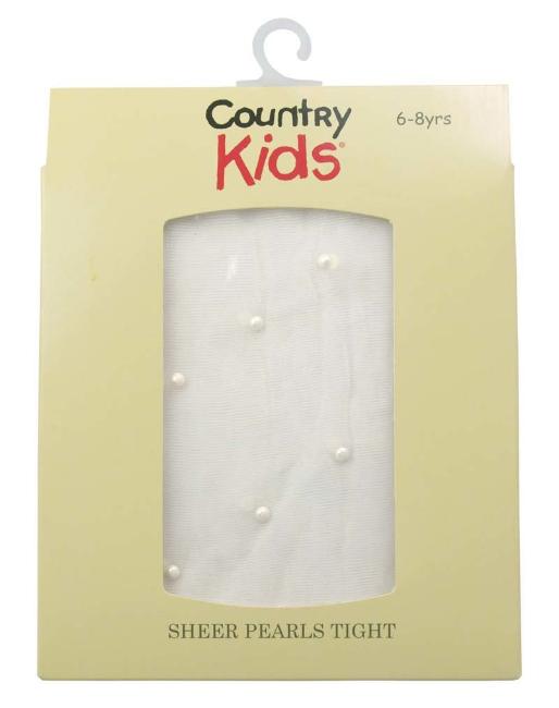 Picture of Country Kids Scattered Pearl Tights Ivory