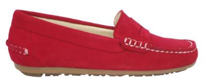 Picture of Panache Boys Suede Moccasin Red