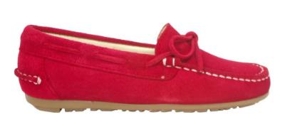 Picture of Panache Boys Lace Moccasin Red Suede