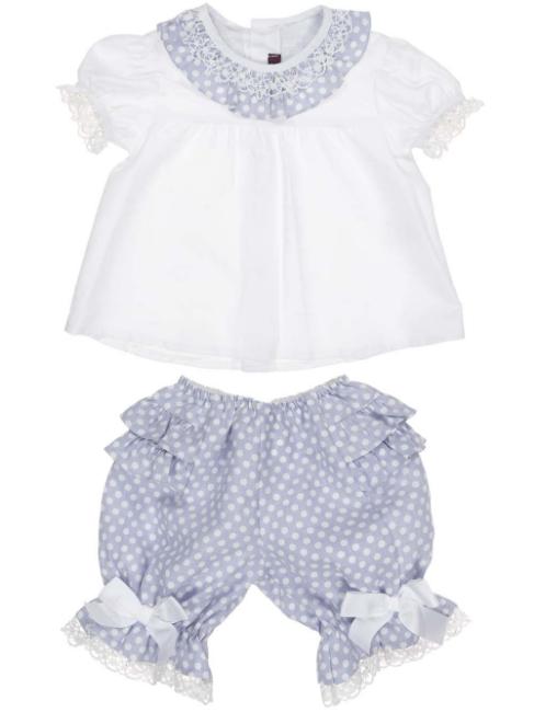 Picture of Loan Bor Toddler Ruffle Polka Bloomer Set