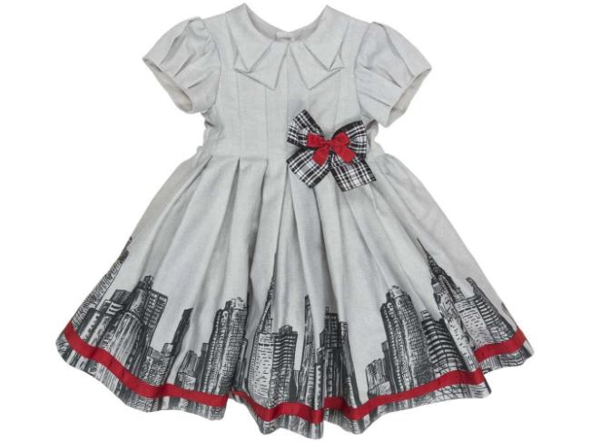 Picture of Loan Bor Girls New York Print Dress