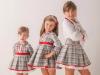 Picture of Loan Bor Girls Check Skirt Blouse Set