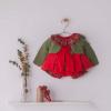 Picture of Loan Bor Red Green Dress Bonnet Panties Set
