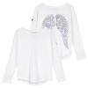 Picture of Angel's Face Long Sleeve Sequin Wings Slouch Top Snowdrop