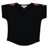 Picture of Angel's Face Short Sleeve Sequin Wings Slouch Top Black