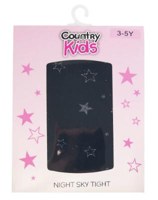 Picture of Country Kids Night Sky Star Tights Navy/Silver